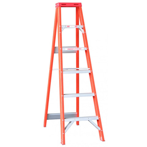 Indalex Tradesman Fibreglass Single Sided Step Ladder 1.8m 6ft