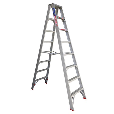 Indalex Tradesman Aluminium Double Sided Step Ladder 2.4m 8ft