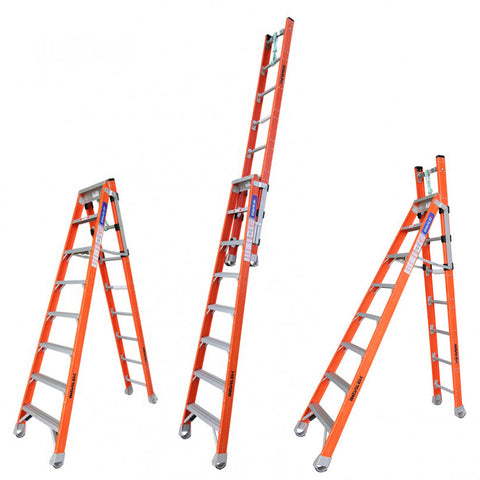 Indalex Pro-Series Fibreglass Step Extension Ladder 2.4m - 4.3m