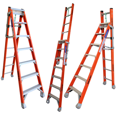 Indalex Pro-Series Fibreglass Step Extension Ladder 2.1m - 3.7m