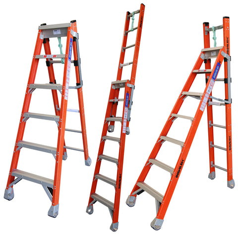 Indalex Pro-Series Fibreglass Step Extension Ladder 1.8m - 3m