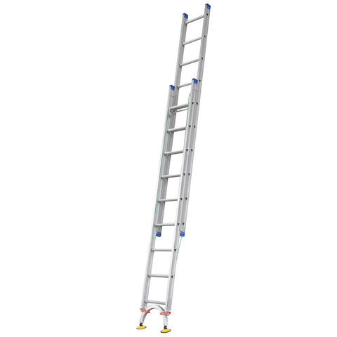 Indalex Pro Series Aluminium Extension Ladder 3.2m - 5.3m with Level-Arc