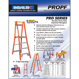 Indalex Pro-Series Fibreglass Platform Ladder 1.5m/0.6m - Access World - 2
