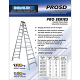 Indalex Pro-Series Aluminium Double Sided Step Ladder 3.7m/12f - Access World - 2