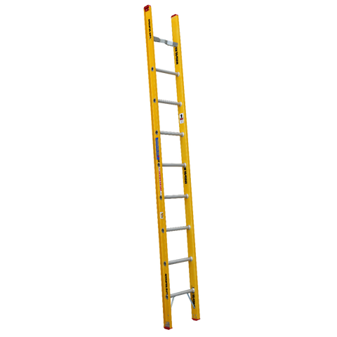 INDALEX Tradesman Fibreglass Single Ladder 8ft 2.4m