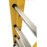 Zoomed In Stiles and Rungs Of The Branach FED8.8 PowerMaster Fibreglass Extension Ladder 5.1m - 8.8m 