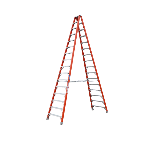 Main Image of Indalex Pro-Series Fibreglass Double Sided Step Ladder 4.9m 16ft