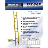 Indalex Tradesman Fibreglass Single Ladder 2.4m 8ft