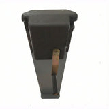 Black winch for lifting items on platform white background