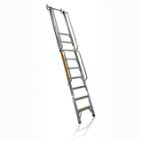 mezzalad ladder with aluminium handrails on a white background