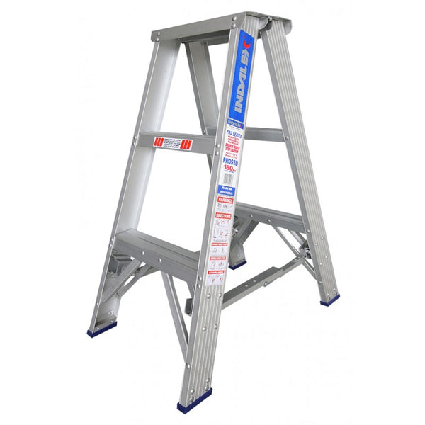 Indalex Pro Series Aluminium Double Sided Step Ladder 0.9m 3ft