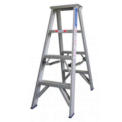 Indalex Pro Series Aluminium Double Sided Step Ladder 1.2m 4ft