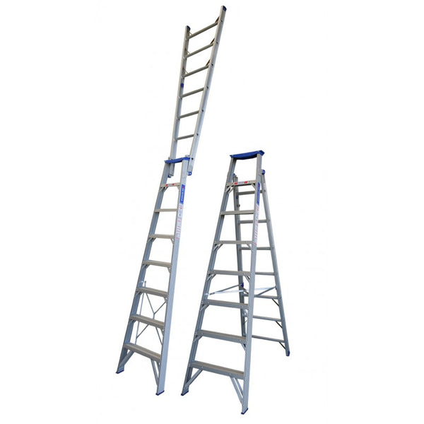 Indalex Pro Series Aluminium Dual Purpose "Up n Up" Ladder 2.4m - 4.4m