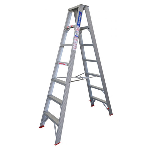 Indalex Tradesman Aluminium Double Sided Step Ladder 2.1m 7ft