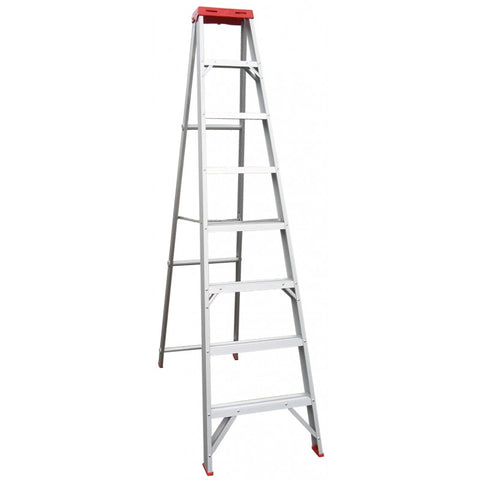Indalex Tradesman Aluminium Single Sided Step Ladder 2.4m 8ft