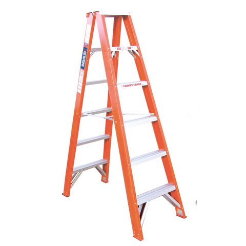 Indalex Tradesman Fibreglass Double Sided Step Ladder 1.8m 6ft