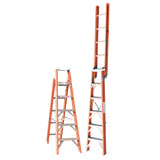 Indalex Tradesman Fibreglass Dual Purpose Step Ladder 1.8m - 3.2m 6ft