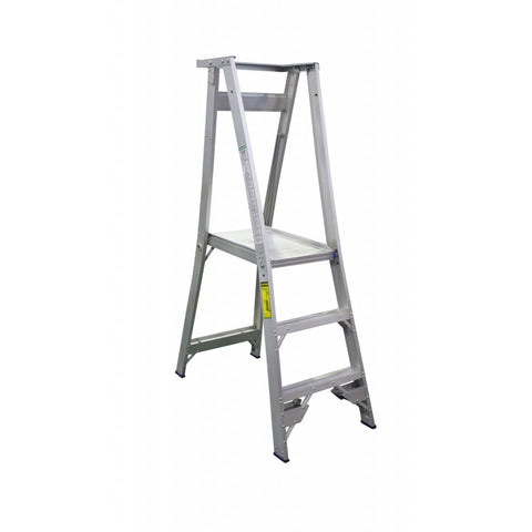 Indalex Pro-Series Aluminium 3 Step 0.9m Platform Ladder (1.8m Rail)