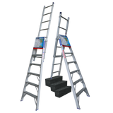 Indalex Pro-Series Aluminium 5 Way Combination Ladder 2.1m-3.5m - Access World