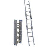 Indalex Pro-Series Aluminium Triple Extension Ladder 1.7-4.5m - Access World - 1