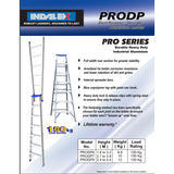 Indalex Pro-Series Aluminium Dual Purpose "Up n Up" Ladder 2.1m-3.8m - Access World - 2