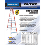 Indalex Pro-Series Fibreglass Double Sided Ladder 1.2m/4f - Access World - 2