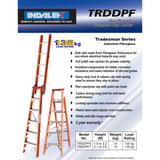 Indalex Tradesman Fibreglass Dual Purpose Step Ladder 2.1-3.8m - Access World - 2