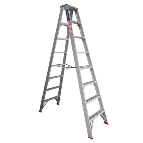 Indalex Tradesman Aluminium Double Sided Step Ladder 2.4m 8ft
