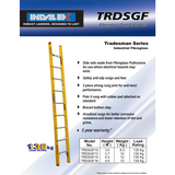 Indalex Tradesman Fibreglass Single Ladder 4.9m/16f - Access World - 2