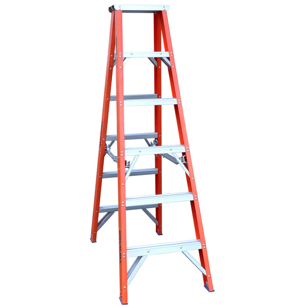 Indalex Pro-Series Fibreglass Double Sided Step Ladder 1.8m 6ft