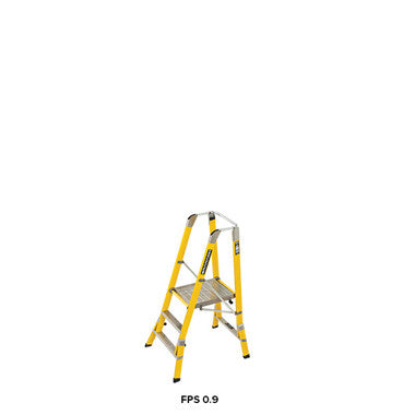 Branach WorkMaster Wide 550mm 3 Step Platform Ladder (Platform Height 0.9m)