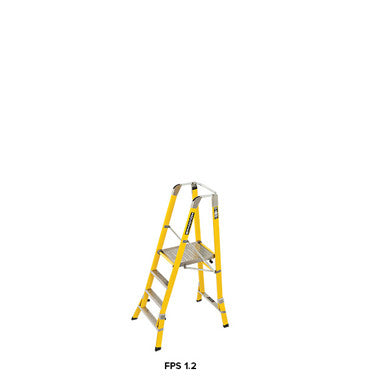 Branach WorkMaster Wide 550mm 4 Step Platform Ladder (Platform Height 1.2m)