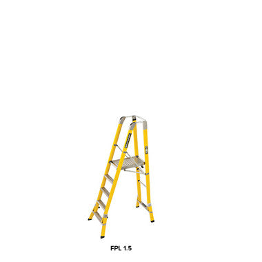 Branach WorkMaster Wide 550mm 5 Step Platform Ladder (Platform Height 1.5m)