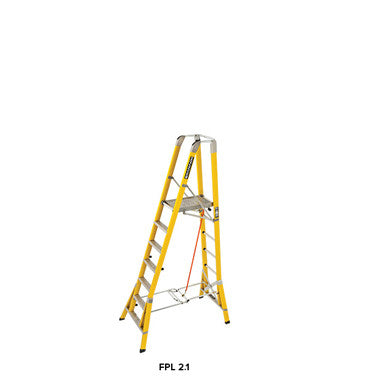 Branach WorkMaster 450mm 7 Step Platform Ladder (Platform Height 2.1m)