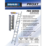 Indalex Pro-Series Aluminium Triple Extension Ladder 1.4-3.6m - Access World - 2