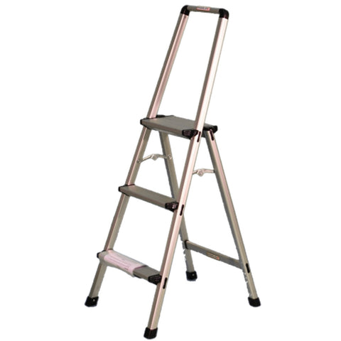Indalex Aluminium 3 Step Domestic Ladder With Handrails 0.8m
